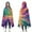 Colorful Tie Dye, variant on Wearable Blanket,Colorful Tie Dye Burst Pattern Hooded Wearable Flannel Blanket for Adults & Teens,Winter Poncho Shawl Wrap Cape Cozy Anti-Pill,50"x60"