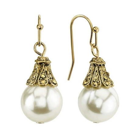 1928 Jewelry - 1928 Jewelry Women Gold-Tone Dainty Faux Pearl Vintage ...