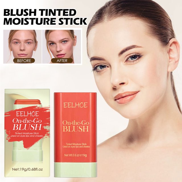 Crema rubor en barra resistente al agua de larga duración para mejillas/tinte de labios/maquillaje de sombra de ojos
