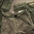thumbnail image 5 of Pantalones de hombre Ropa de trabajo Pantalones cargo para hombre Estética Recta Caqui Moda Ajuste regular Emo Diseñador Calle Y2k Nuevo en Oversize, 5 of 5