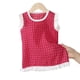 thumbnail image 2 of Niña Bebé Vestido de Verano Encaje a Cuadros Vestido de Cuello para Niñas Pequeñas, 2 of 6