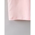 thumbnail image 4 of Girls' Summer Short Sleeve T-Shirt with Heart Plaid Print, Casual Crew Neck Knit Top, 95% Cotton 5% Spandex, Slight Stretch, Regular Fit - Knit Fabric Weave, 4 of 6