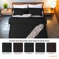 thumbnail image 4 of Juego de Funda para Edredon Duvet Dreamlab, Tamaño Queen, Color Negro, 3 Piezas, 4 of 9