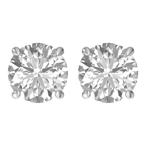 IGI CERTIFIED 3 Ct Real Lab Grown Diamond Studs Earrings in 14k White Gold E VS1