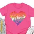 thumbnail image 5 of ITSAME Anti-Bullying Shirt for Girls, Short Sleeve Crewneck Lightweight Summer Casual Fashion Pullover T-Shirts Pink Size 9-10T, 5 of 5