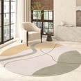 thumbnail image 1 of Alfombra nórdica redonda de línea simple para sala de estar, mesa de café, manta para guardarropa, silla, alfombra para el suelo, espejo de maquillaje, alfombra para pies, 1 of 5