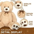 thumbnail image 5 of MaoGoLan 39" Tan Giant Teddy Bear with Big Footprints Plush Stuffed Animals, 5 of 7