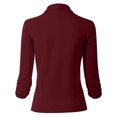 thumbnail image 6 of Clearance! Lisingtool Blazers for Women Women Blazers Coat Slim Cardigan Work office Suit 3/4 Sleeve Jacket formal Coat Wine Promotion Sale, 6 of 6
