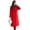 Red, variant on Women's Fall Winter Wool Coat Notch Lapel Single-Breasted Peacoat Casual Trench Coat Mid-Long Thick Overcoat