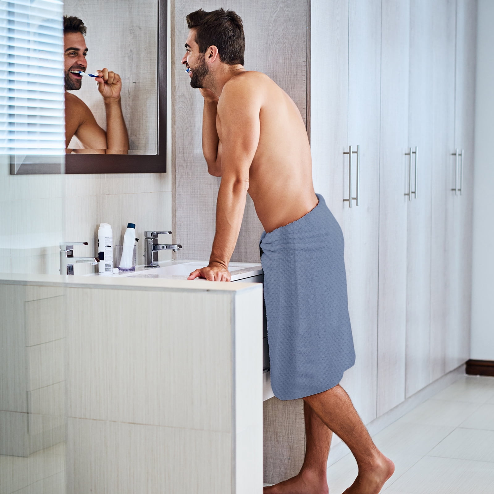 Kingrest Bath Towel Sets of 8 Pieces, 2 Bath Towels 2 Hand Towels 4 Washcloths, 100% Cotton Highly Absorbent Towels for Bathroom, Gym, Hotel