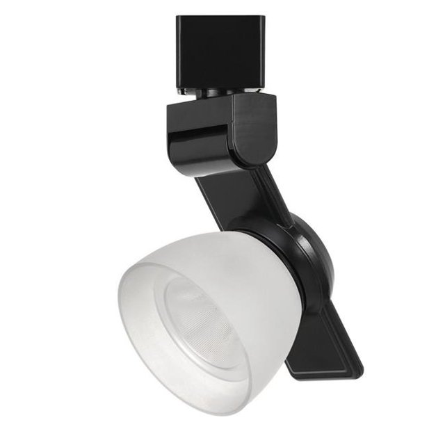 Benjara BM223667 12W Integrated LED Track Fixture with Polycarbonate Head, Black & White