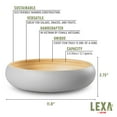 thumbnail image 4 of LEXA Bamboo Fruit Bowl for Kitchen Counter, 12 Inch Large & Round, Artisan Lacquered Wooden Fruit Bowl or Candy Bowl, Handcrafted Bamboo Fruit Basket for Kitchen & Home Decor (Gray), 4 of 7