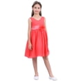 thumbnail image 5 of renvena Girls Toddler Kids Flower Chiffon Pleated Bridesmaid Wedding Pageant Party Dress, 5 of 7