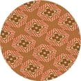 thumbnail image 1 of Ahgly Company Machine Washable Indoor Round Transitional Lava Red Area Rugs, 5' Round, 1 of 7