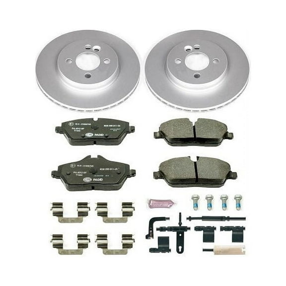 Power Stop Front Euro-Stop ECE-R90 Certified Brake Pad and Rotor Kit ESK6066 Fits 2009 Mini Cooper