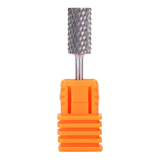 Brocas para uñas, brocas para pulido de material acero de tungsteno plateado, broca para cabezal de pulido eléctrico para manicura, para uñas, pedicura, naranja Colco Brocas para uñas