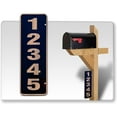 thumbnail image 3 of Curb-N-Sign Reflective 911 Address Sign for Mailbox, Single/Double Sided, Solid Aluminum, Custom and Pre-Drilled signs Horizontal/Vertical, 5 Year Warranty (Single Sided (Horizontal, Bronze), 3 of 10