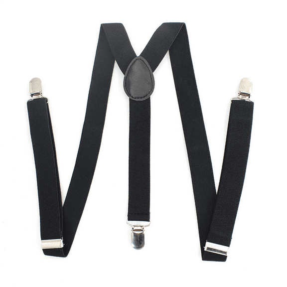 TELOLY Suspenders,Adjustable Elastic Suspenders for Men,Classic Men's Suspenders,Strong Metal Clips Design,Black