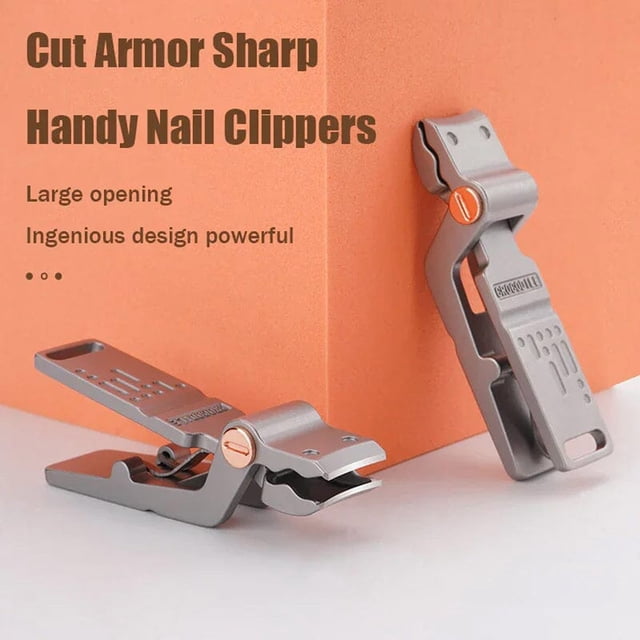 Professional Wide Jaw Nail Clipper with Resin Collector Large Opening Bionic Design for Thick/Ingrown Toenails Ergonomic Stainless Steel Blade, Portable Manicure Tool