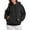 Black, variant on Black Essentials Hoodie, Japanese Sweaters Hoodies for Women, Women's Solid Color Zipperless Long Sleeved Pullover Hooded Sweater XXL