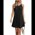 thumbnail image 2 of Vestidos de Verano Calados de Crochet para Mujer Negro M, 2 of 10