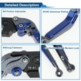 thumbnail image 4 of Palancas de freno y embrague cortas y largas Unique Bargains para Suzuki GSXR150 2017-2020, palanca de freno ajustable de motocicleta, aleación de aluminio, cabeza de titanio, mango azul, 4 of 6