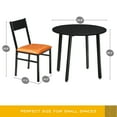 thumbnail image 4 of HOMOOI 3 Piece Round Dining Table Set with Cushioned Chairs for Dining Room, Kitchen, Small Spaces, 4 of 9