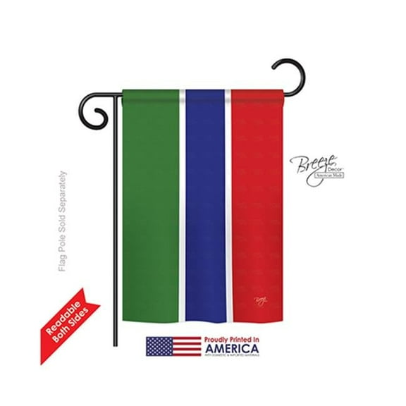 Breeze Decor 58366 Gambia 2-Sided Impression Garden Flag - 13 x 18.5 in.