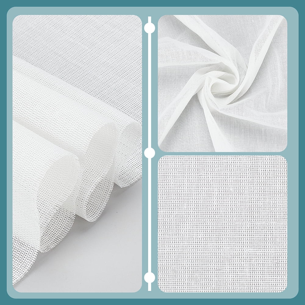 6 Pcs White Cotton Fabric Natural Cotton Poplin Fabric Unbleached Muslin Fabric Soft Embroidery Muslin Quilting Fabric Material for DIY