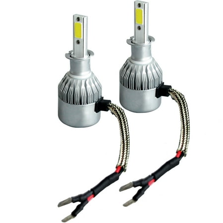 2Pcs Car LED Headlight Bulbs LED Driving Lamp All-in-one Conversion Kit H3 36W