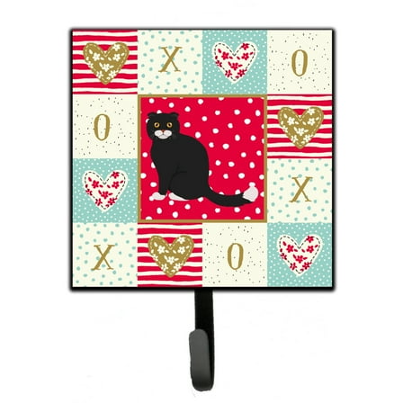 Carolines Treasures CK5763SH4 Foldex Exotic Fold Design2 Cat Love Leash or Key Holder Single Hook multicolor