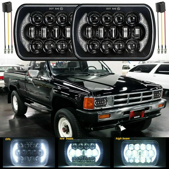 2PCS For Chevy K5 Blazer 1979-86 120W 5x7" Led Headlight 7x6" Headlamp High/Low Beam DRL