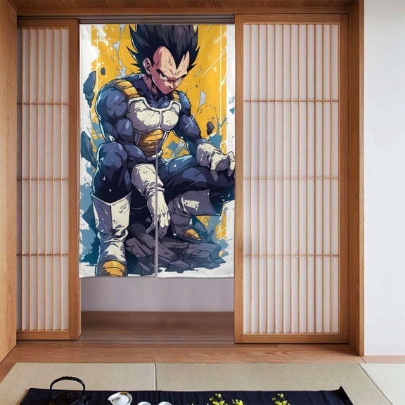 Dragon Ball Doorway Curtains Blackout Partition Door Cover Decor Kitchen Dining Room Indoor Porch Tapestry,34" X 56"