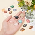 thumbnail image 3 of 15 Styles 25x18mm Gemstone Cabochons Oval Stone Gem Flatback Gemstones Beads Quartz Chakra Stones for Bracelet Necklace Earring Pendant Jewelry DIY Craft Making Colorful, 3 of 6