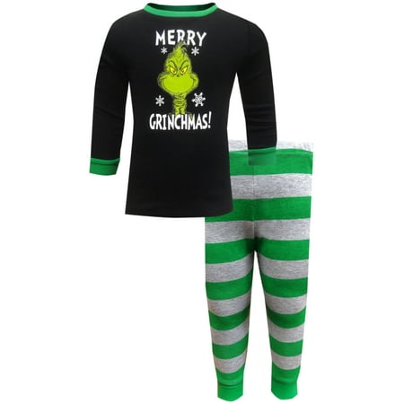 The Grinch Welcome Christmas Mp3 Dr. Seuss Toddler & Boys The Grinch Merry Grinchmas Christmas Pajama Set 2T ()
