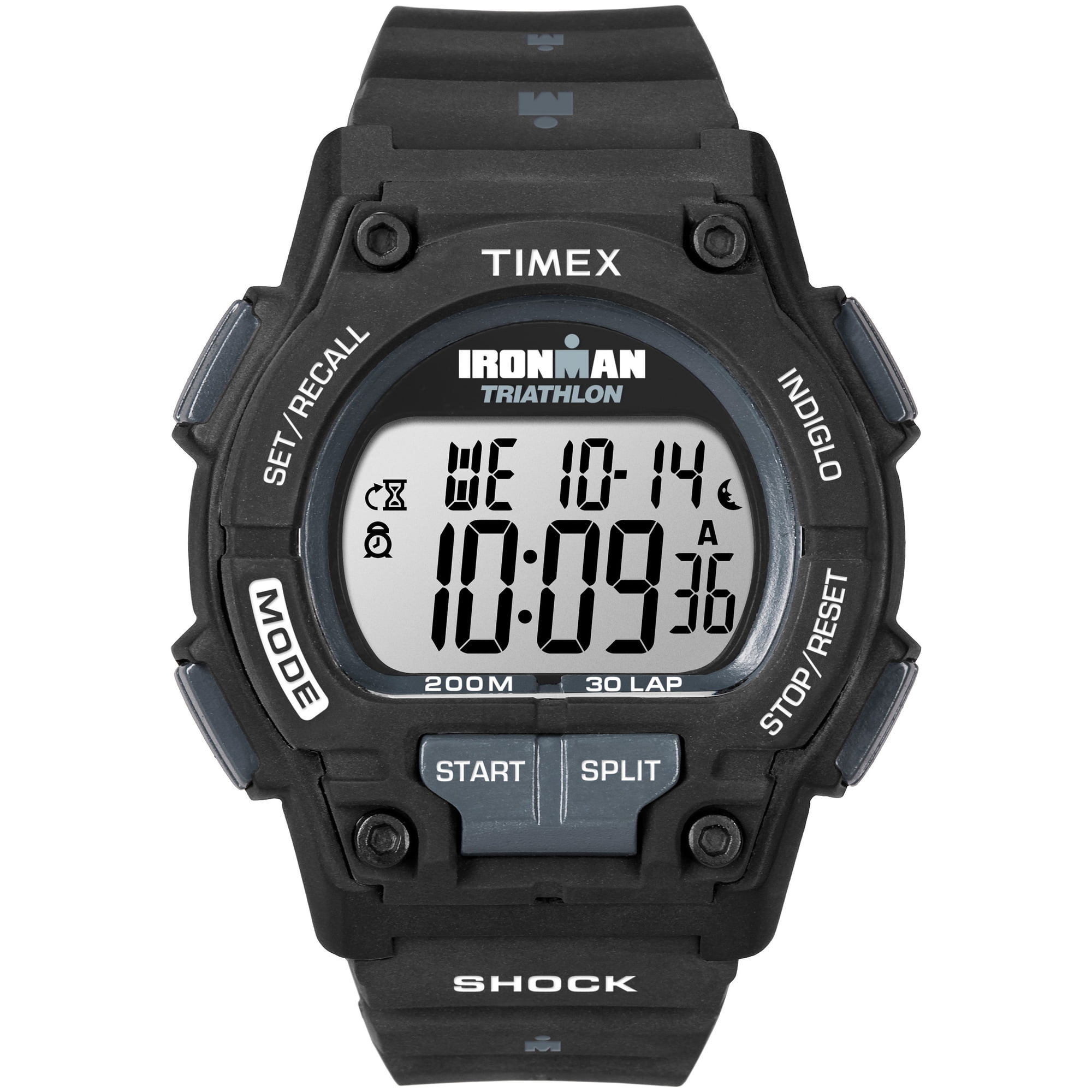 TIMEX Men's IRONMAN Endure 30 Shock Black 42mm Sport Watch, Resin Strap
