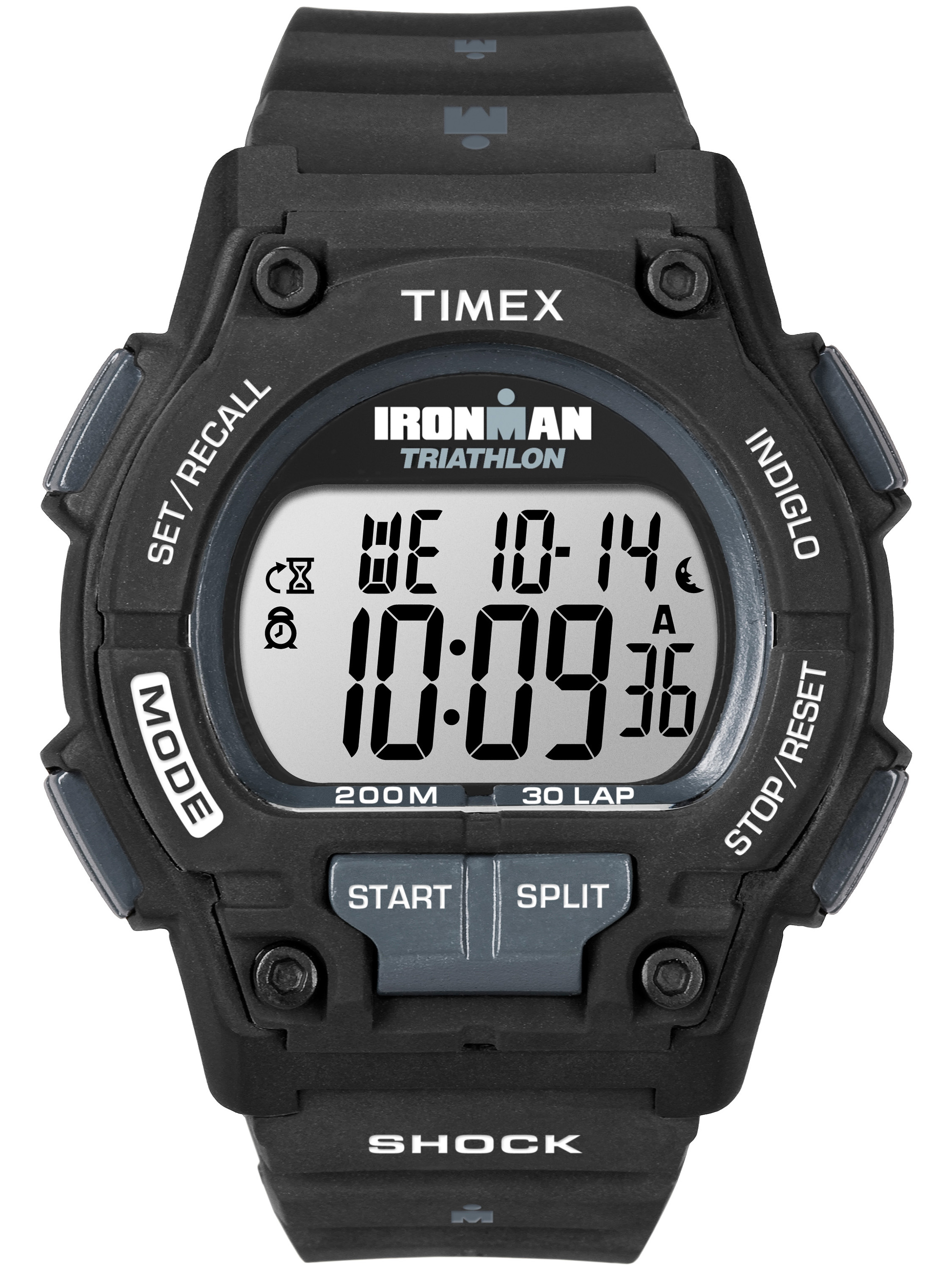 TIMEX Men's IRONMAN Endure 30 Shock Black 42mm Sport Watch, Resin Strap