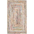 thumbnail image 1 of Safavieh Braided Collection BRD210B Handmade Boho Reversible Cotton Area Rug, 3' x 5', Ivory / Multi, 1 of 4