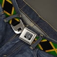 thumbnail image 2 of Buckle-Down Belt, Seatbelt Buckle Belt, Jamaica Flags Vintage Black, 34 to 52 Inches, 2 of 9