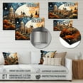 thumbnail image 4 of Designart "Stone Fortress Castles III" Architecture Metal Art Living Room, 4 of 5