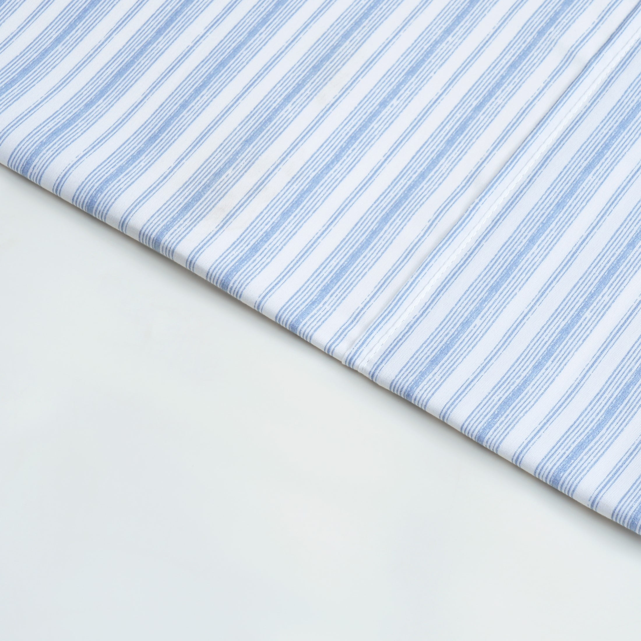 Mainstays Super Soft Brushed Microfiber Bed Sheet Set, Blue Stripe, Full, 4 Piece