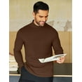 thumbnail image 4 of COOFANDY Mens Mock Neck Shirts Fleece Long Sleeve Tops Basic Turtle Neck Shirts, 4 of 9