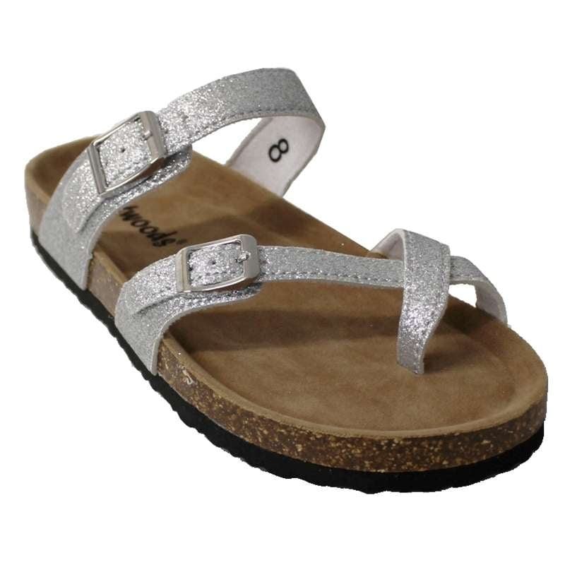 Outwoods Women's Bork 62 Slide Buckle Sandal (Silver;Size 6) - Walmart.com
