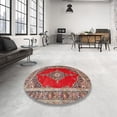 thumbnail image 3 of Ahgly Company Indoor Square Traditional Camel Brown Medallion Area Rugs, 7' Square, 3 of 6