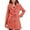 Red, variant on Women's Double Lapel Thigh Length Button Front Wool Coat with Belt - Blue M