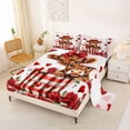 thumbnail image 2 of jejeloiu Valentine Highland Cow Full Size Sheets Kids,Cute Print Bed Sheets,4pcs, 2 of 6