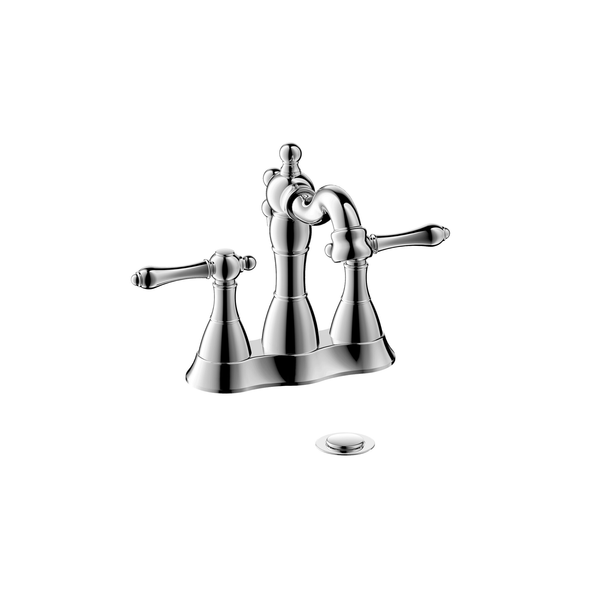 Ultra Faucets UF45213 Prime Two-Handle Centerset Bathroom Faucet, Brushed Nickel - image 2 of 4