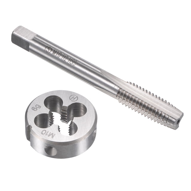 Unique Bargains Ensemble de Robinet Métrique et Passe-Fil Machine Filetage Vis Passe-Fil avec Passe-Fil Rond M10 x 1.5mm