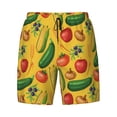 thumbnail image 4 of Lsque Mens Swim Trunks Colorful Vegetables Pattern - Bathing Suit Compression Liner - Beach Swim Shorts Swimwear - (S-3XL) - Stretch Quick Dry -Small, 4 of 9