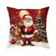 thumbnail image 2 of Fundas de almohada navideñas de 45x45 cm (17,7x17,7 pulgadas), fundas decorativas con tela suave y cremallera oculta para decoración del hogar. Funda de almohada de algodón., 2 of 6
